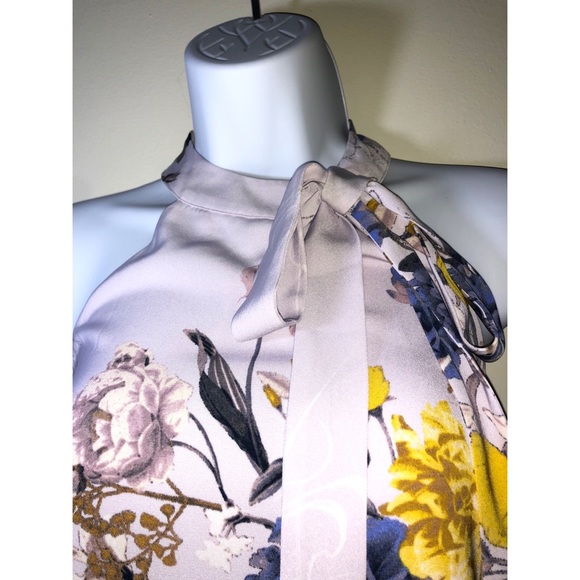 Chelsea28 Floral Lavender Bow Halter Dress💟 - Picture 4 of 8